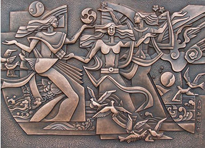 玻璃鋼浮雕背景墻